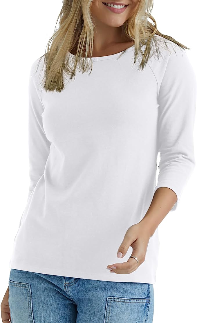 “Experience Ultimate Comfort with Hanes Women’s Stretch Cotton Raglan”